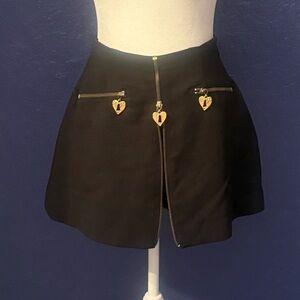Vintage Cache Black Zippered Women Skort